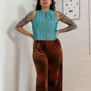 Urban outfitters pleated shimmer tank